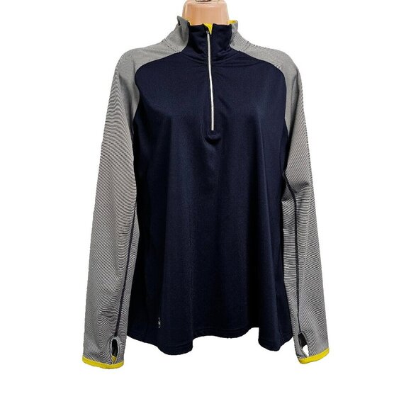 Lauren Ralph Lauren Performance 1/4 Zip Jacket Women Size XL Blue